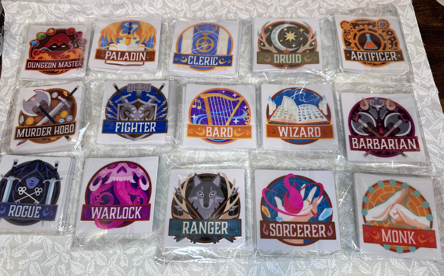 D&D RPG class keychain