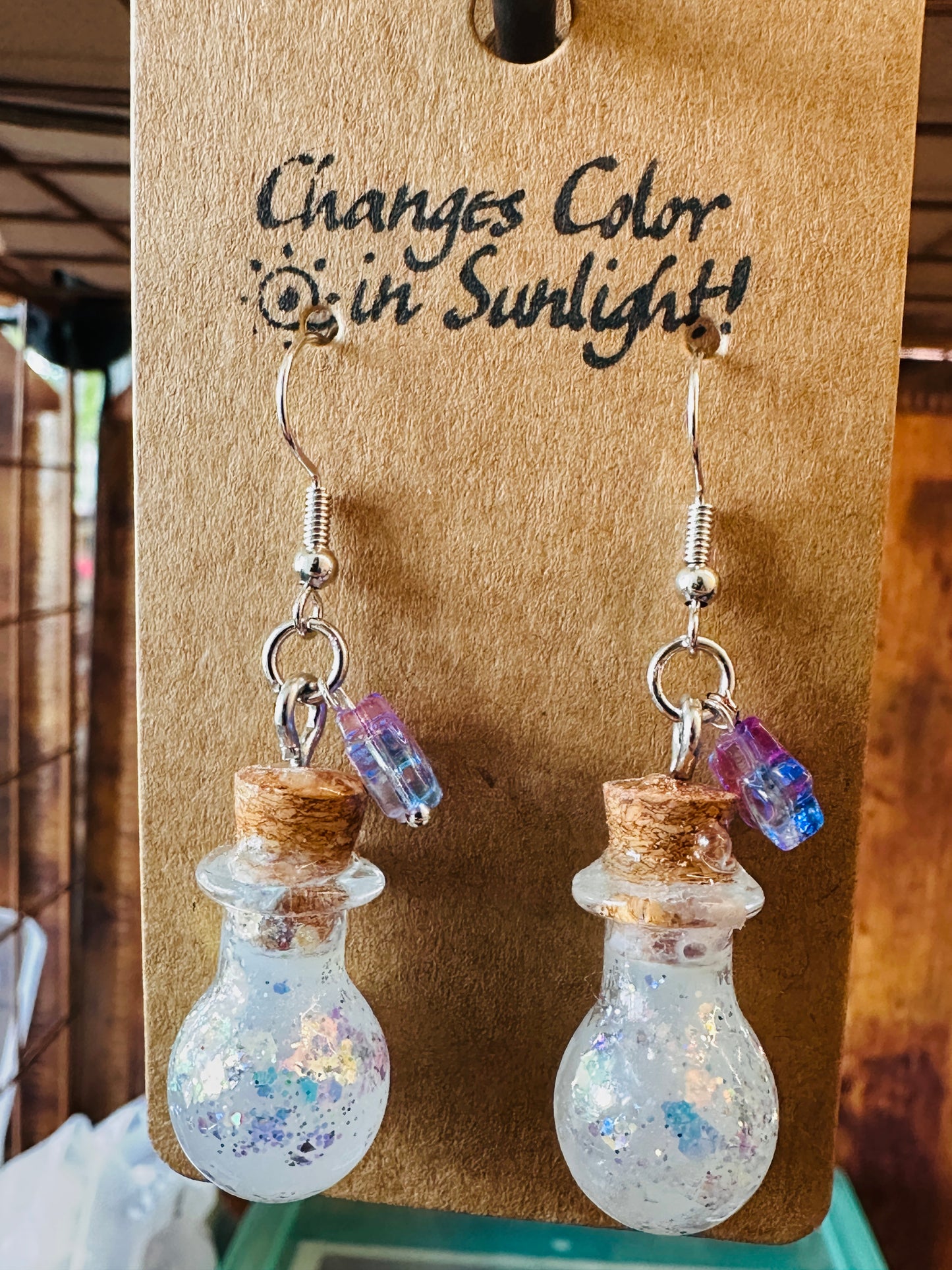 Sparkling Color Changing Potion Earrings