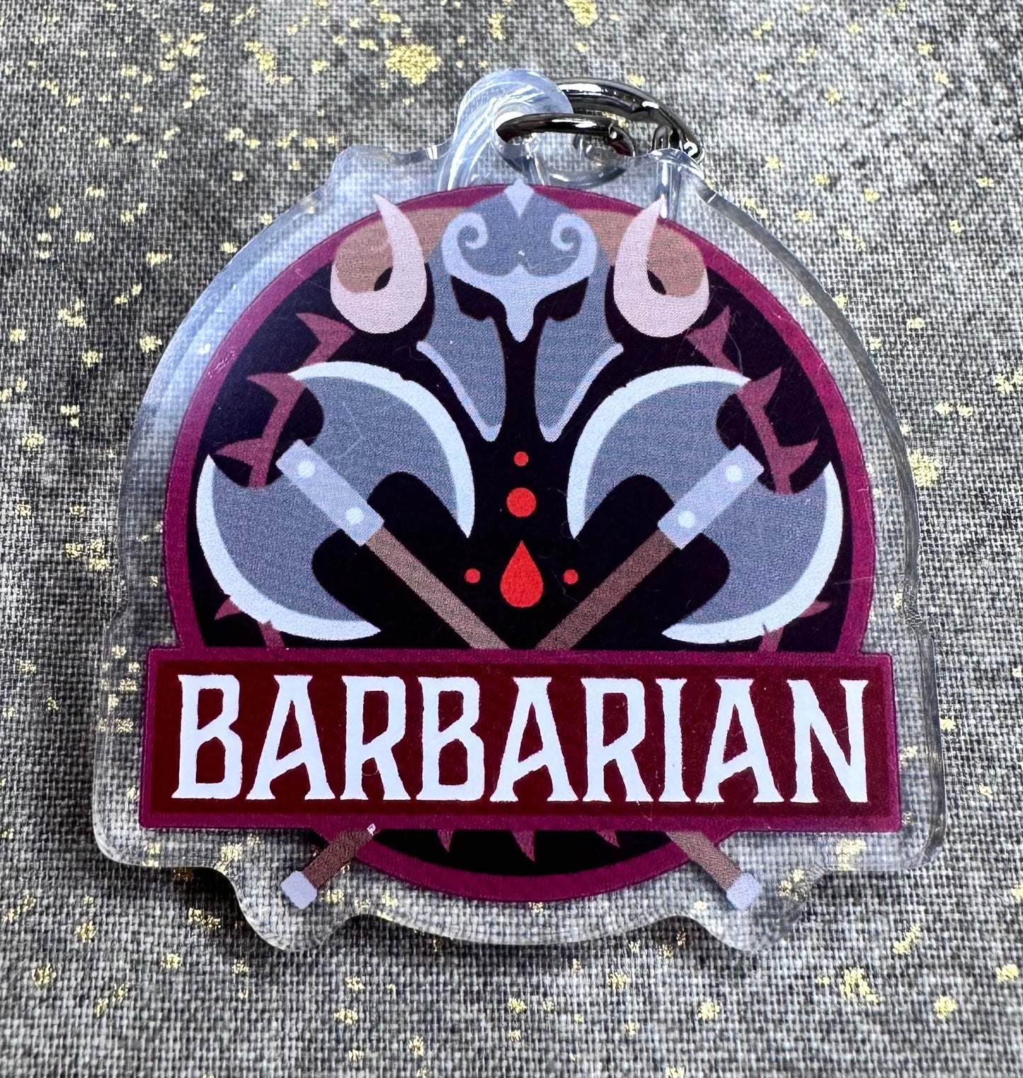 D&D RPG class keychain