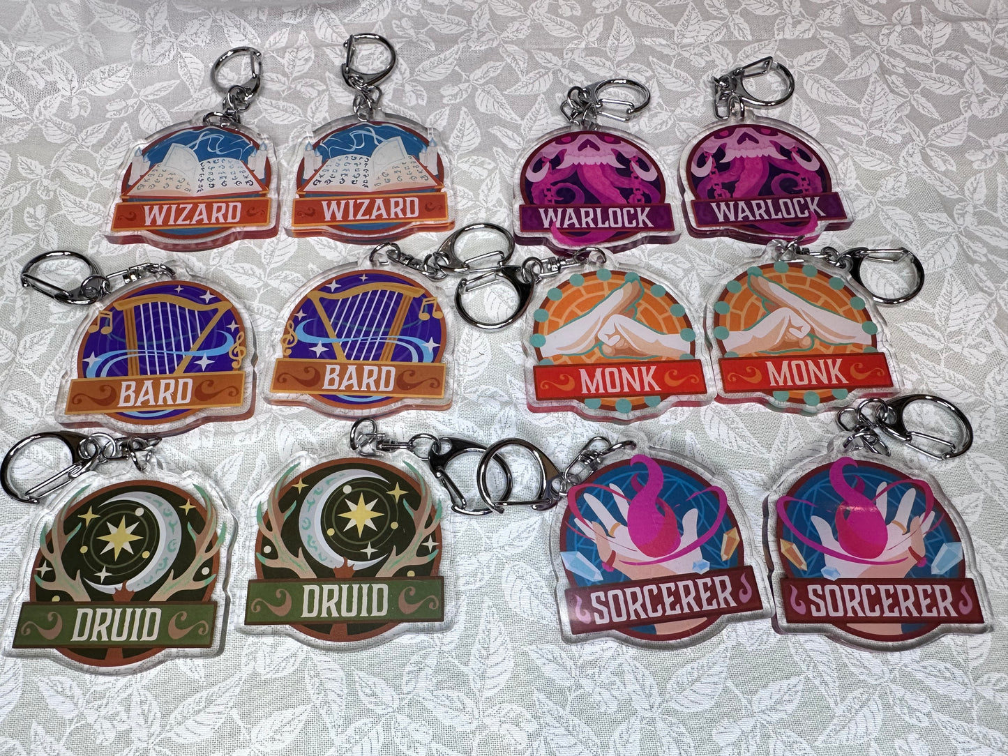 D&D RPG class keychain